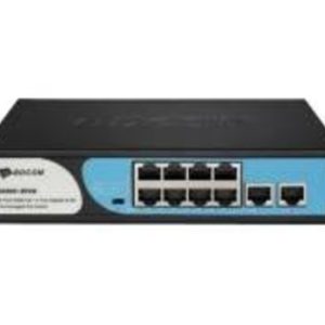 8-Port 100M PoE + 2-Port 100M RJ45 Unmanaged PoE Switch with DIP Function and Built-in AC220V Power Supply