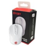 FWM01 Compact 2.4G Wireless Optical Mouse, 4D, 800-1600 DPI, White with USB Dongle