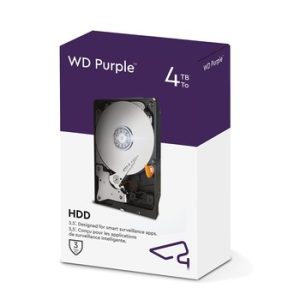 WD Purple Surveillance Hard Drive 4 TB with a 2-year warranty